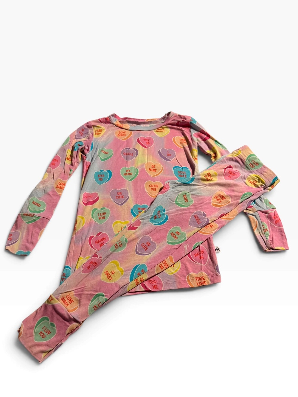 Bums & roses sweathearts Pajama set size 2T